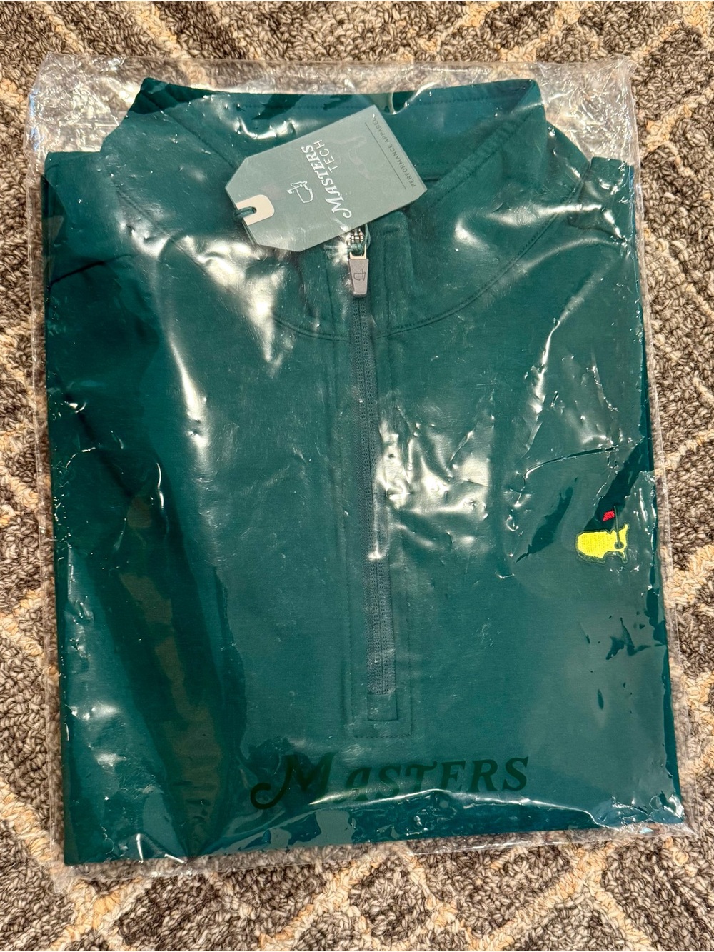 Masters Dark Green Half-Zip Pullover with Yellow Logo